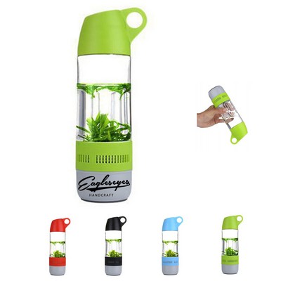 12 Oz Sport Water Bottle with Bluetooth Wireless Speaker
